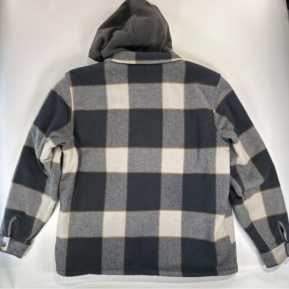 Brixton Men’s Plaid Wool Blend Jacket With Removable Hood XL - Picture 8 of 11